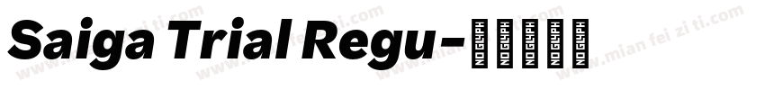 Saiga Trial Regu字体转换